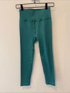 GAP Girls Ribbed High-Waist Leggings in‎ Teal Green